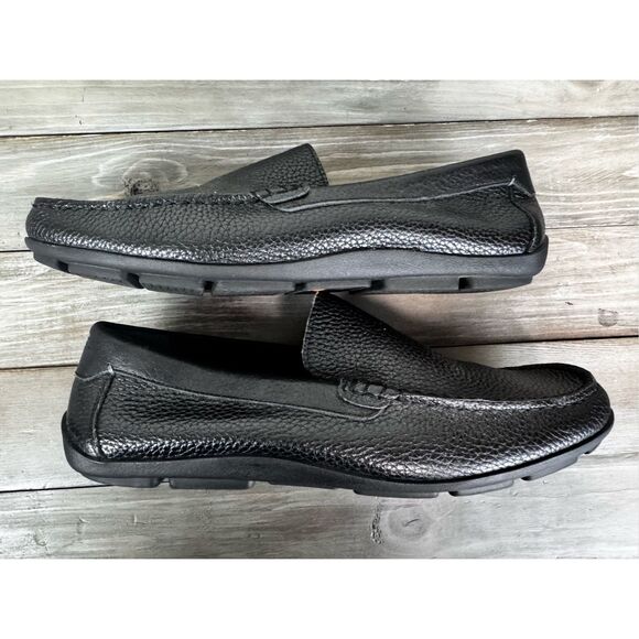 NEW TOMMY BAHAMA NASSAU‎ BLACK LEATHER VENETIAN LOAFERS SIZE 10.5 D - Picture 7 of 8